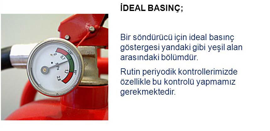 ideal yangin tüpü basınç göstergesi