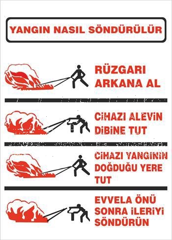 yangın söndürme tüpü nasıl kullanılır? yangın söndürme tüpü kullanma talimati