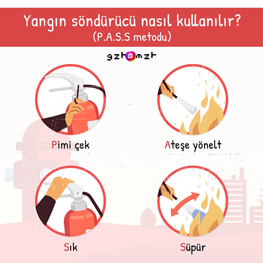 yangın söndürme tüpü nasıl kullanılır