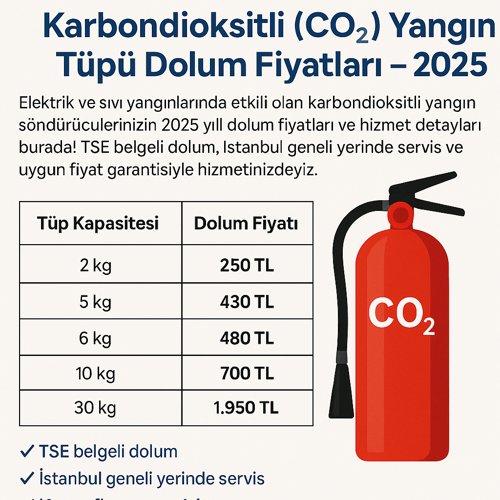 2025 co2 yangın tüpü dolum fiyatları, tse belgeli dolum ve i̇stanbul içi yerinde servis – çelik yangın söndürme