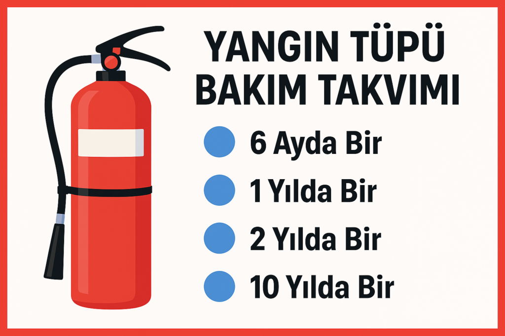 yangın tüpü kaç yılda bir dolum yapılır? | güncel kılavuz yangın tüpü bakım takvimi: 6 ayda bir kontrol, 1 yılda bakım, 2 yılda dolum, 10 yılda tes