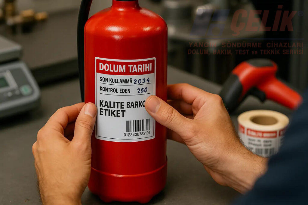 yangın tüpü kaç yılda bir dolum yapılır dolum tarihi etiketi kontrolü